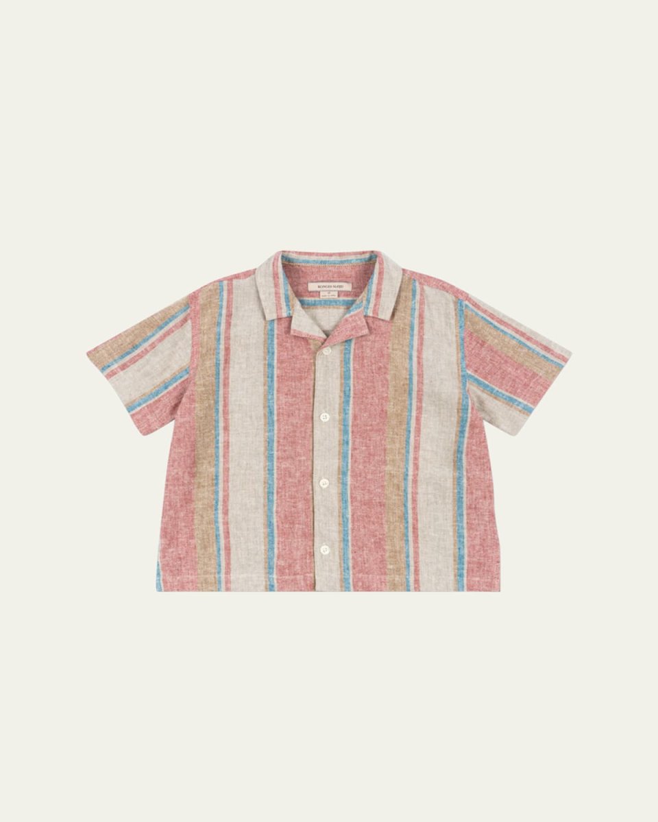Boy's Venice Stripe Button Down Shirt, Size 9M-6